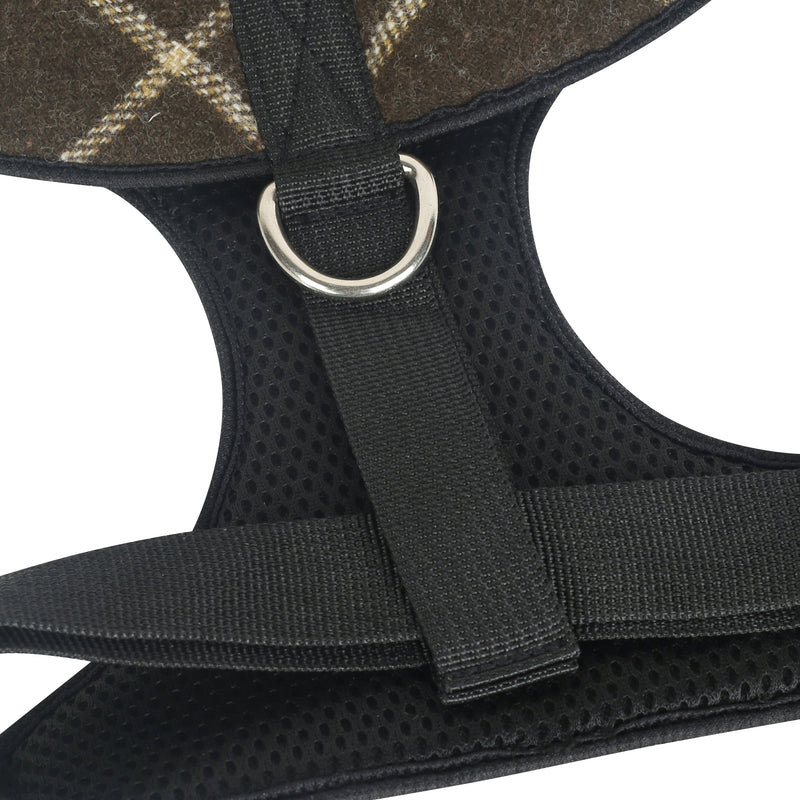 Tweed Dog Harness in Brown Swade