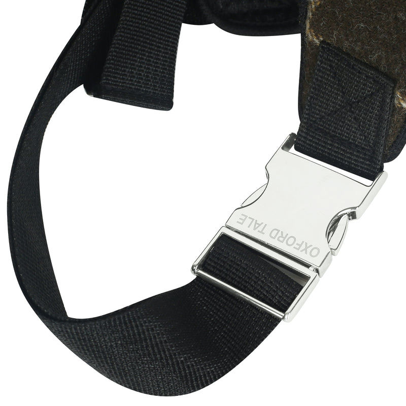 Tweed Dog Harness in Brown Swade